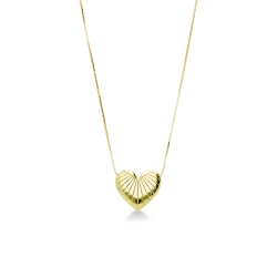Herzkette aus 750er Gelbgold
