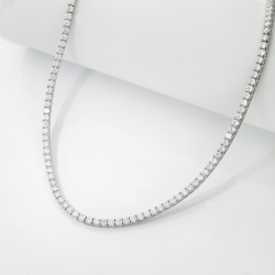 18K Weißgold Tennis Collier mit Diamanten 2