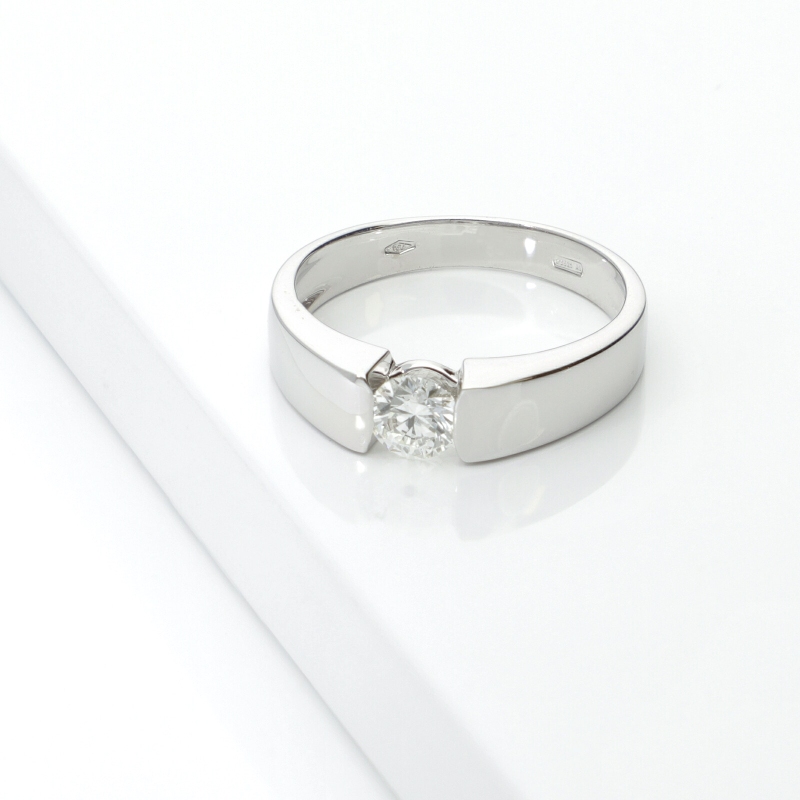 Diamantring 0.40 kt Spannfassung Weißgold 750 Diamantring 0.40 kt Spannfassung Weißgold 750