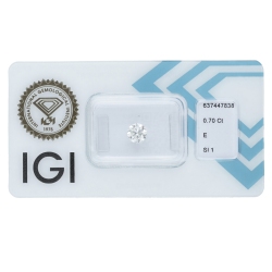 IGI-zertifizierter Diamant CT 0,70  E  SI1