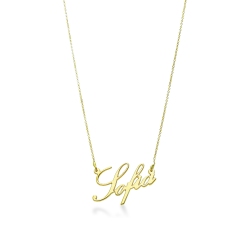 Personalisierbare Namenskette Gelbgold 3 bis 6 Buchstaben