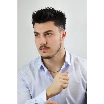 Tennis Kette aus Weißgold 18K mit schwarzen Diamanten