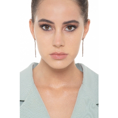 Weißgold Ohrringe mit Diamanten Tennis