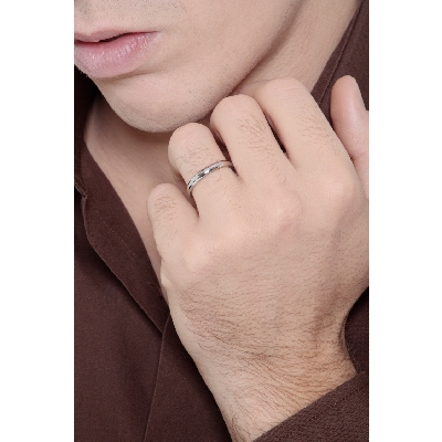 Hochzeitsing Weißgold 