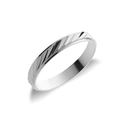 Moderner Ehering Weißgold
