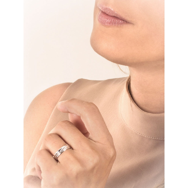 Ausgefallener Ehering Weißgold 750