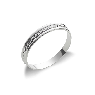 Ausgefallener Ehering Weißgold 750