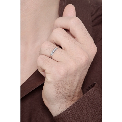 Weißgold Trauring 18kt