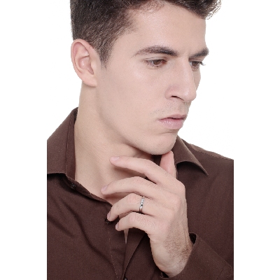 Weißgold Hochzeitsring 18kt