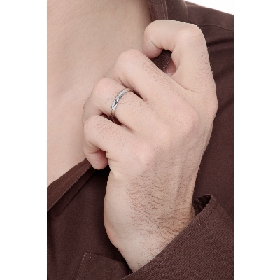 Weißgold Hochzeitsring 18kt