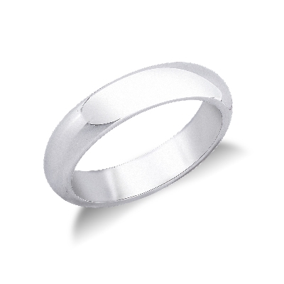 Ehering Weißgold ohne Stein