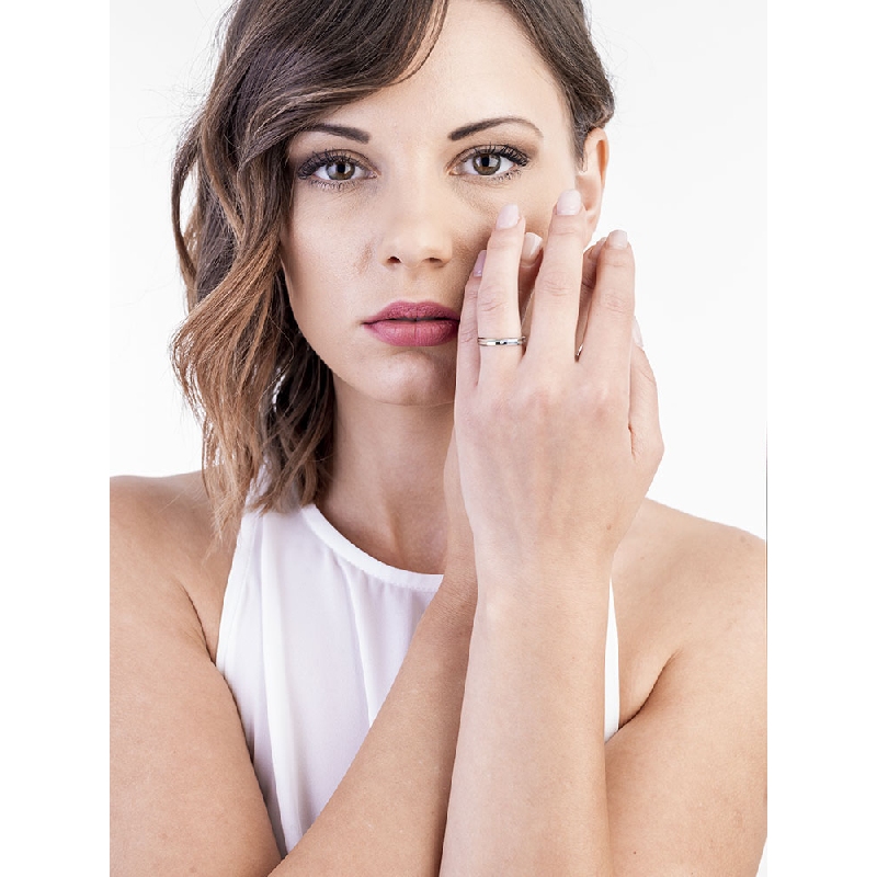 Ehering mit Diamant Weißgold 