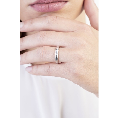 Ehering Weißgold 750 mit Diamanten