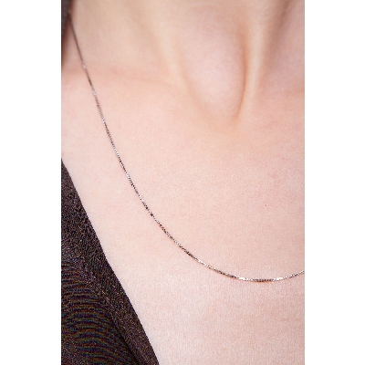 Venezianische Halskette Weißgold