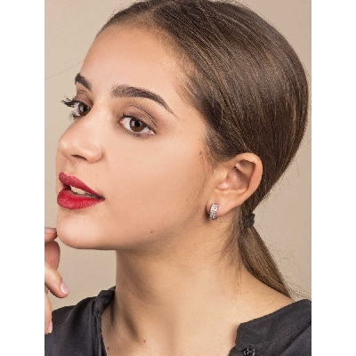 Diamant-Creolen in 18K Weißgold