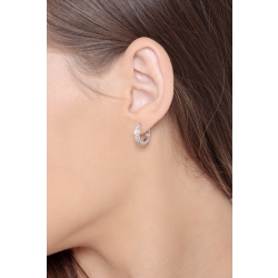 18K Weißgold Creolen mit Diamanten 2
