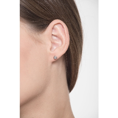 Ohrstecker Weißgold mit Diamant