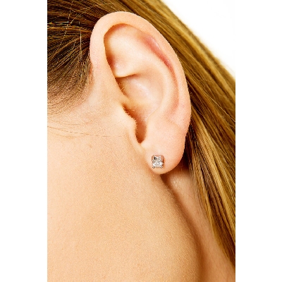 Moderne Diamant-Ohrringe aus 18K Weißgold