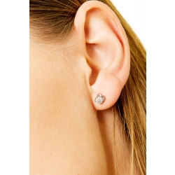 Kleine Ohrstecker aus weißgold mit Diamanten 2