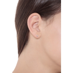 Diamanten-Ohrstecker aus Weißgold mit 6 Krappen 2