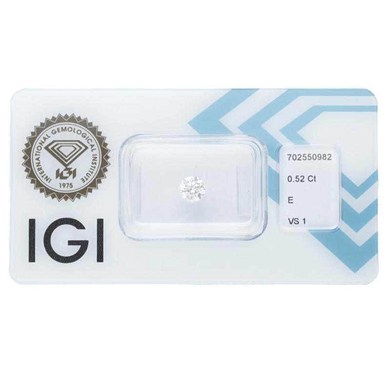 IGI-zertifizierter Diamant CT 0,52   E    VS1 IGI-zertifizierter Diamant CT 0,52   E    VS1