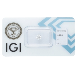 IGI-zertifizierter Diamant CT 0,50   F   SI1