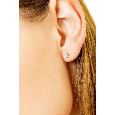 Weißgold Ohrringe mit Brillanten