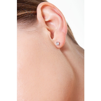 Diamant-Ohrringe aus 18K Weißgold in Krappenfassung