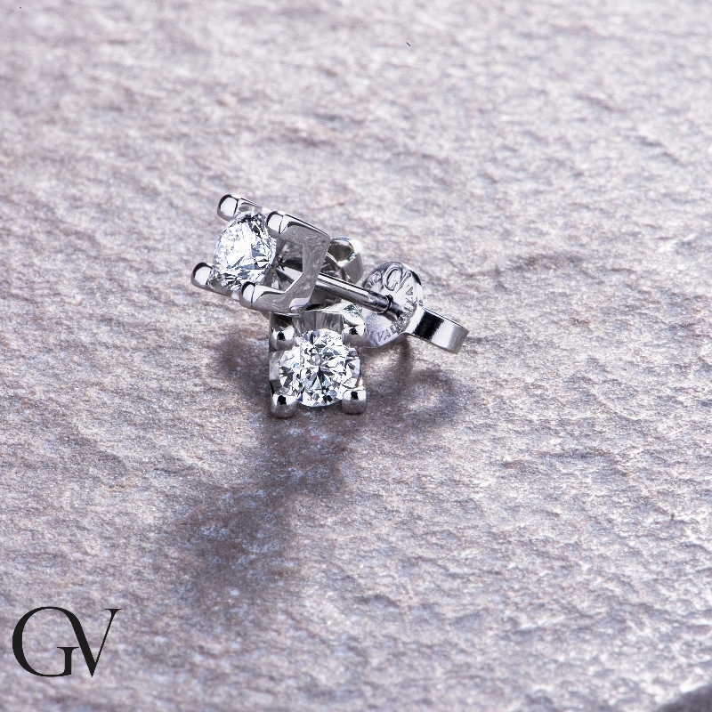 750 Weißgold Ohrstecker Damen mit Diamanten 750 Weißgold Ohrstecker Damen mit Diamanten