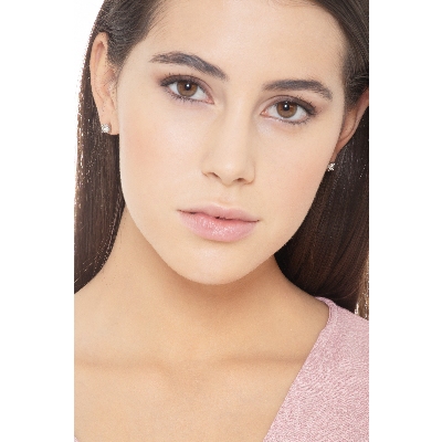 Diamantohrringe in Krappenfassung aus 18K Weißgold 