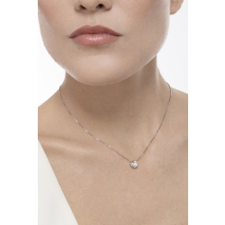 Damenkette aus Weißgold mit Solitär-Anhänger 2