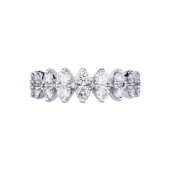 Ring mit Diamanten 18K Weißgold 2