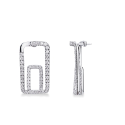 Designer Ohrringe Weißgold 750 mit Diamanten
