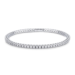 18K Weißgold Diamant elastisches Tennisarmband
