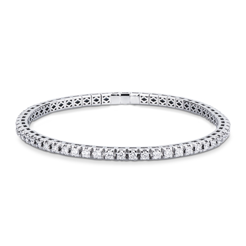 Elastisches Tennisarmband 750er Weißgold mit Diamanten Elastisches Tennisarmband 750er Weißgold mit Diamanten