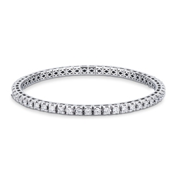 Elastisches Tennisarmband Weißgold 18k mit Diamanten