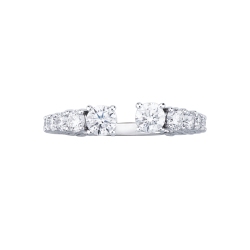 18-karätiger Weißgoldring mit Diamanten 2