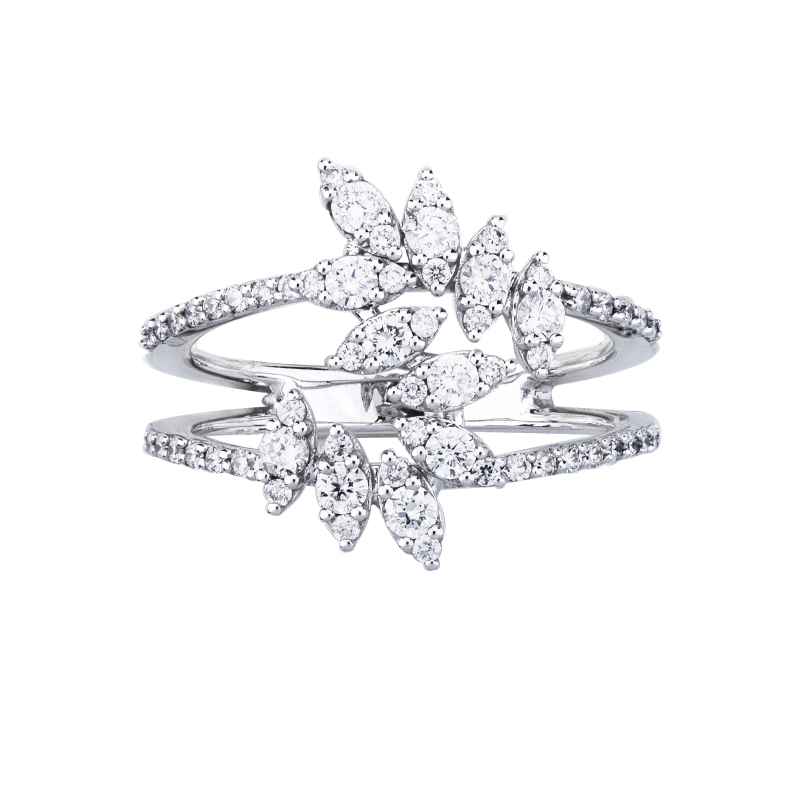 Designer Ring Weißgold 750 mit Diamanten Designer Ring Weißgold 750 mit Diamanten