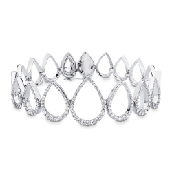 Weißgold 750 Designer Armband Tropfen aus Diamanten