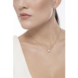 18K Weißgold-Halskette mit Diamant-Anhänger  2