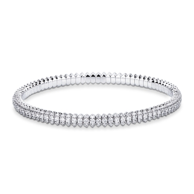 Elastisches Diamant Armband Intrigue Weissgold