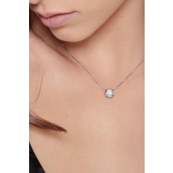 Kette aus Weißgold 750 mit Solitär-Anhänger 2