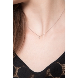 750er Weißgold Halskette mit Diamant-Anhänger 2