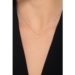 Halskette Damen 18K Weißgold mit Diamanten 2