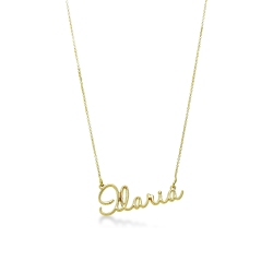 750er Gelbgold Namenskette mit Wunschtext 3 bis 6 Buchstaben