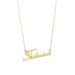 Namenskette mit Wunschtext Gelbgold 7 bis 10 Buchstaben