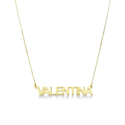 Namenskette Gelbgold 18K mit Wunschtext 7 bis 10 Buchstaben