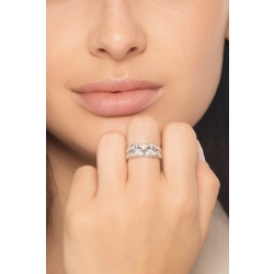 Bandring mit Herzen aus Diamanten 2