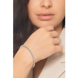 Elastisches Tennisarmband 750er Weißgold mit Diamanten 2