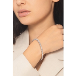 Elastisches Tennisarmband mit Diamanten Weißgold 750  2